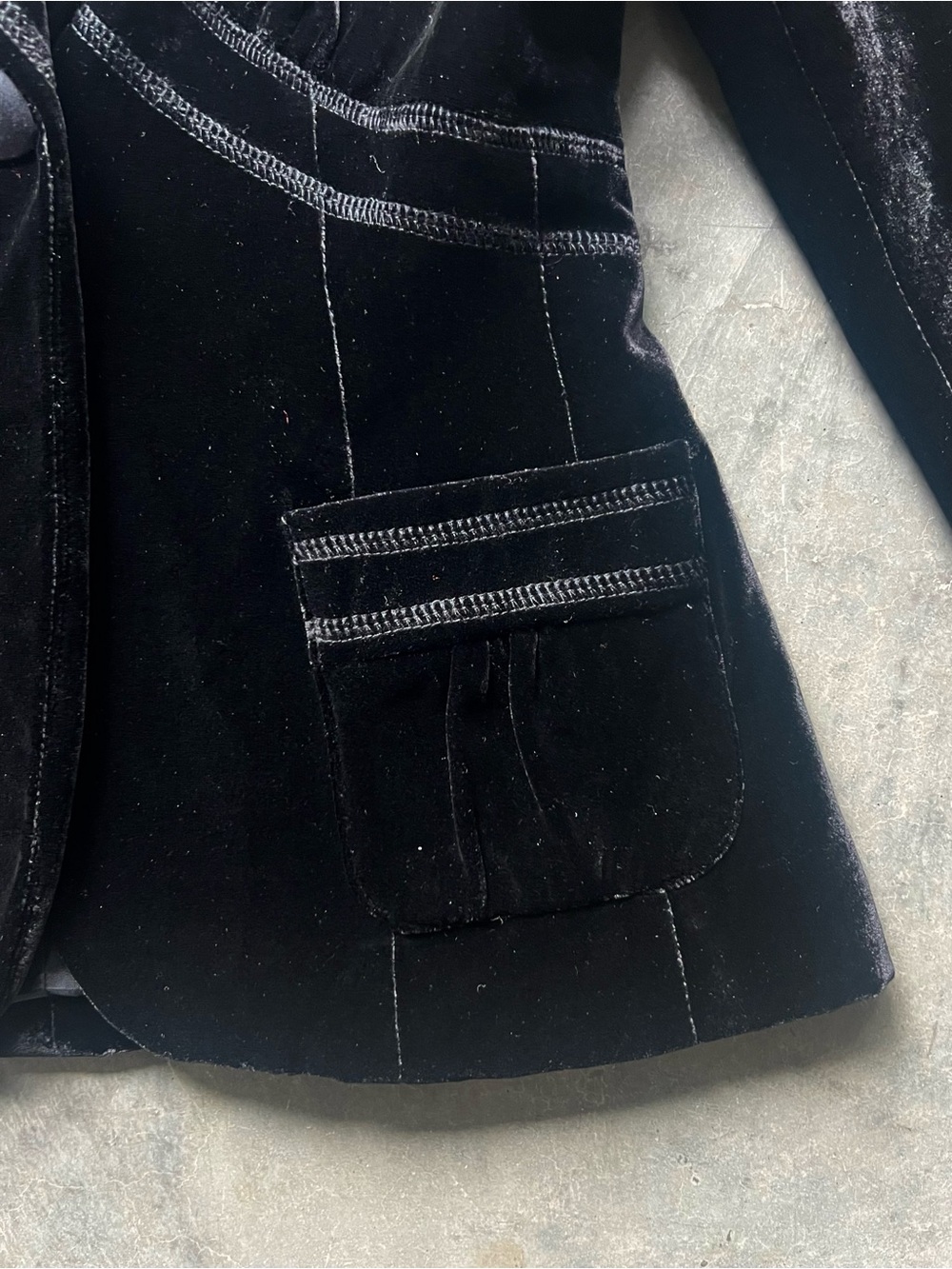 Vintage 90’s Laundry by Shelli Segal Velvet Blazer made in Canada size 0 - Picture 7 of 10